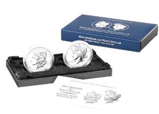 2024 S Reverse Proof Morgan And Peace Dollar 2 Coin Set OGP