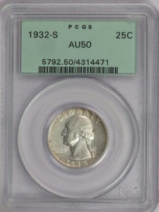 1932 S Washington Quarter AU50 PCGS