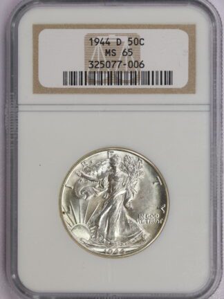 1944 D Walking Liberty Half NGC MS65