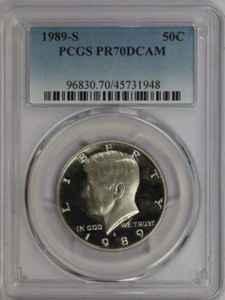 1989 S Kennedy Half PR70 Deep Cameo PCGS