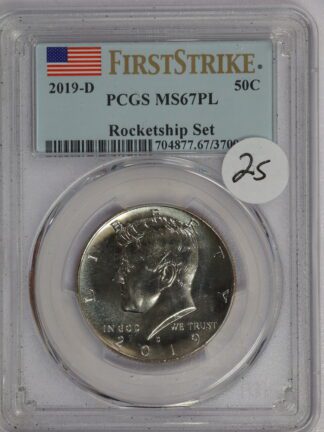 2019 D Kennedy Half Dollar Clad MS67 PL NGC Rocketship Set