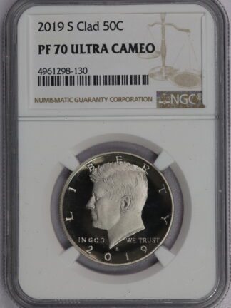 2019 S Kennedy Half Dollar Clad PF70 DCAM NGC