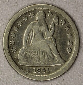 1841 Seated Liberty Dime Cleaned