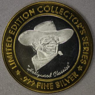 AUCTION-   1998 Ten Dollar Silver Strike Casino Chip Grand Casino Biloxi Mississippi