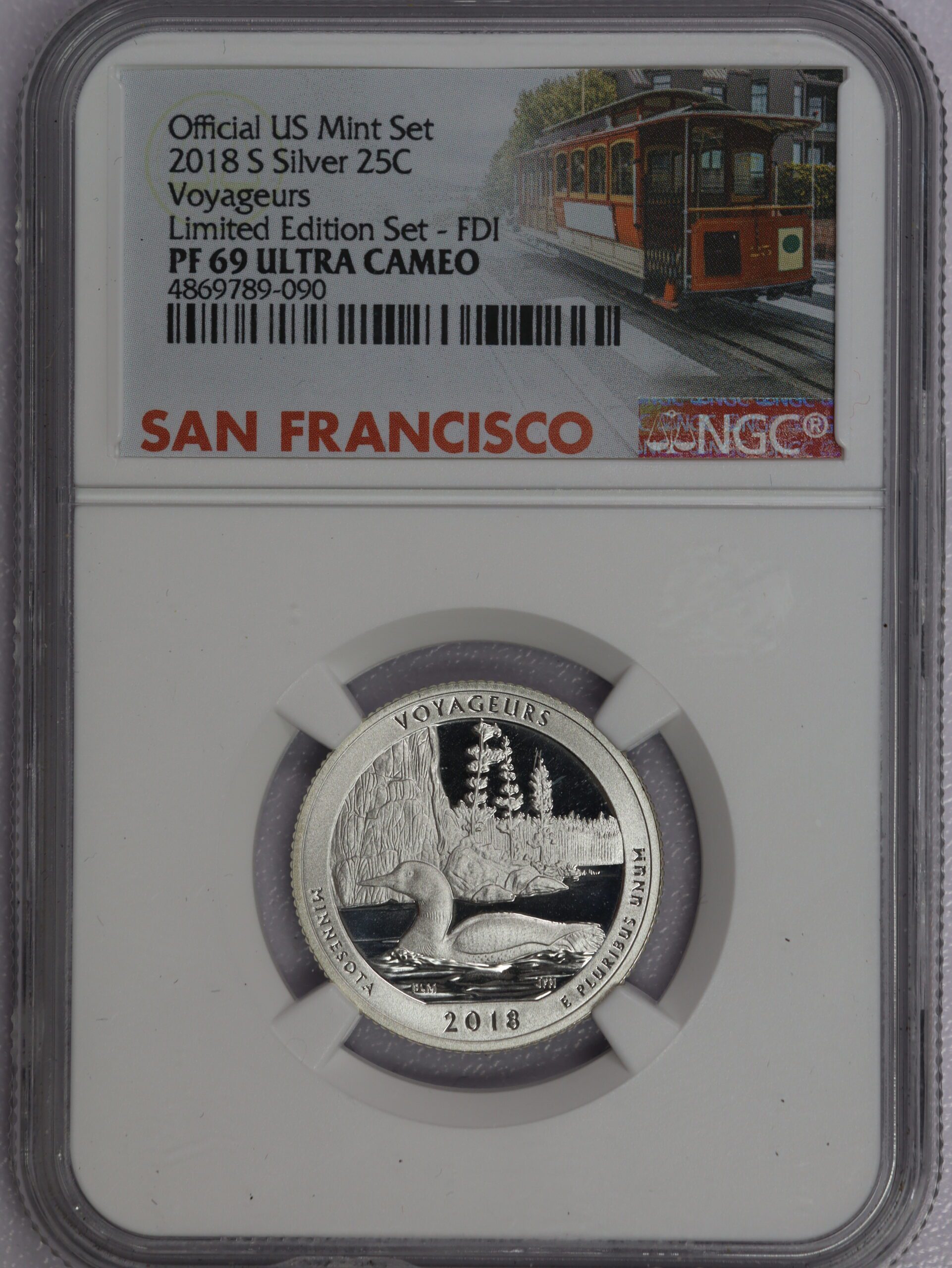 2018 S Quarter Proof Silver Set 5 Coins PR69 NGC - Image 3