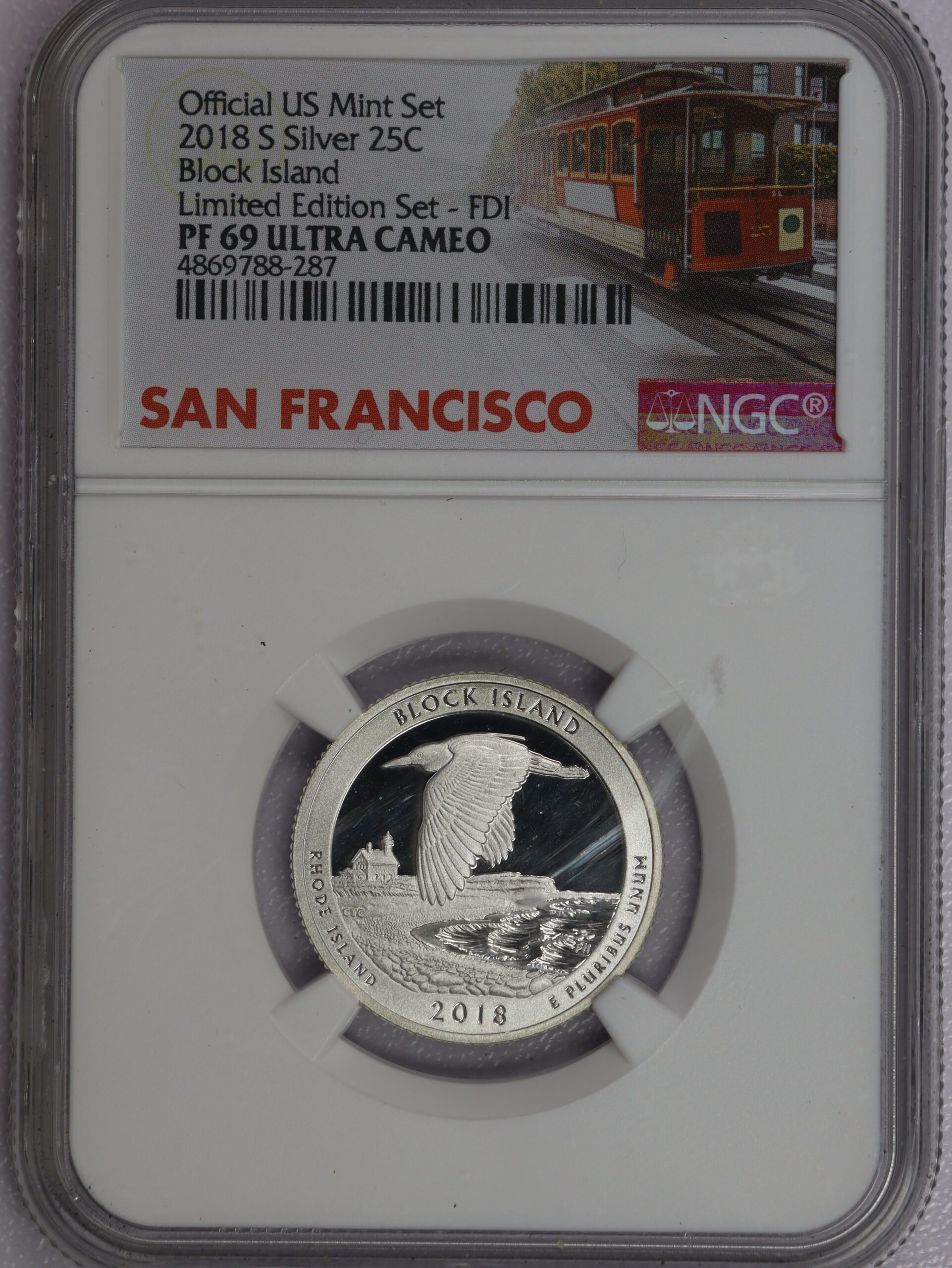 2018 S Quarter Proof Silver Set 5 Coins PR69 NGC - Image 7
