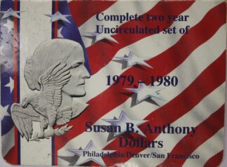 AUCTION-   1979-1980 Complete Two Year Uncirculated Set Susan B Anthony Dollars