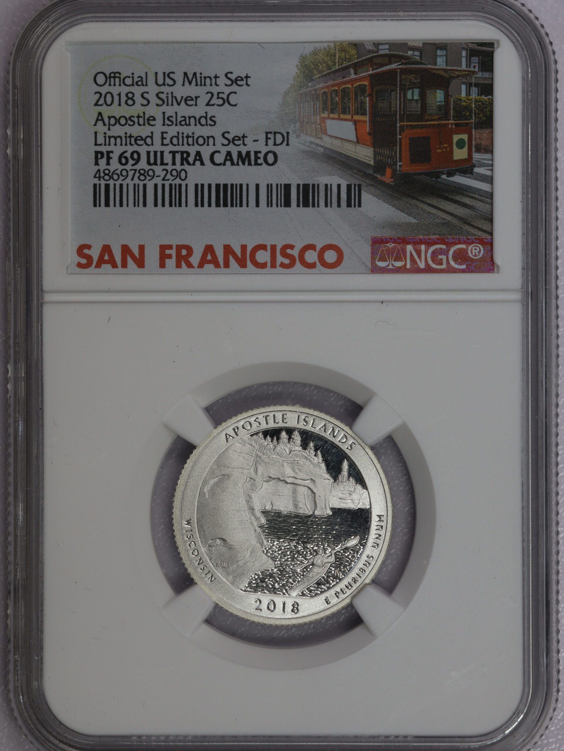 2018 S Quarter Proof Silver Set 5 Coins PR69 NGC