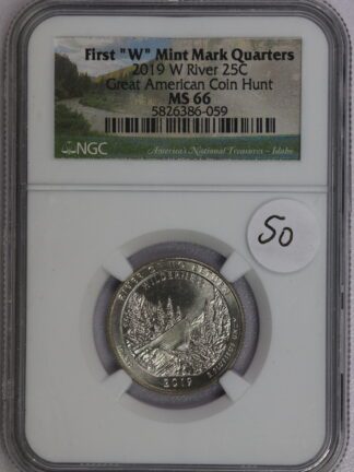 2019 W River Of No Return Quarter MS66 NGC