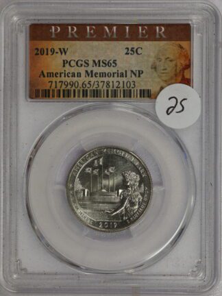 2019 W American Memorial Quarter MS65 PCGS Premiere