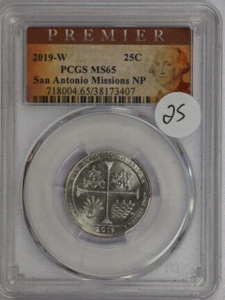 2019 W San Antonio Missions Quarter MS65 PCGS Premiere
