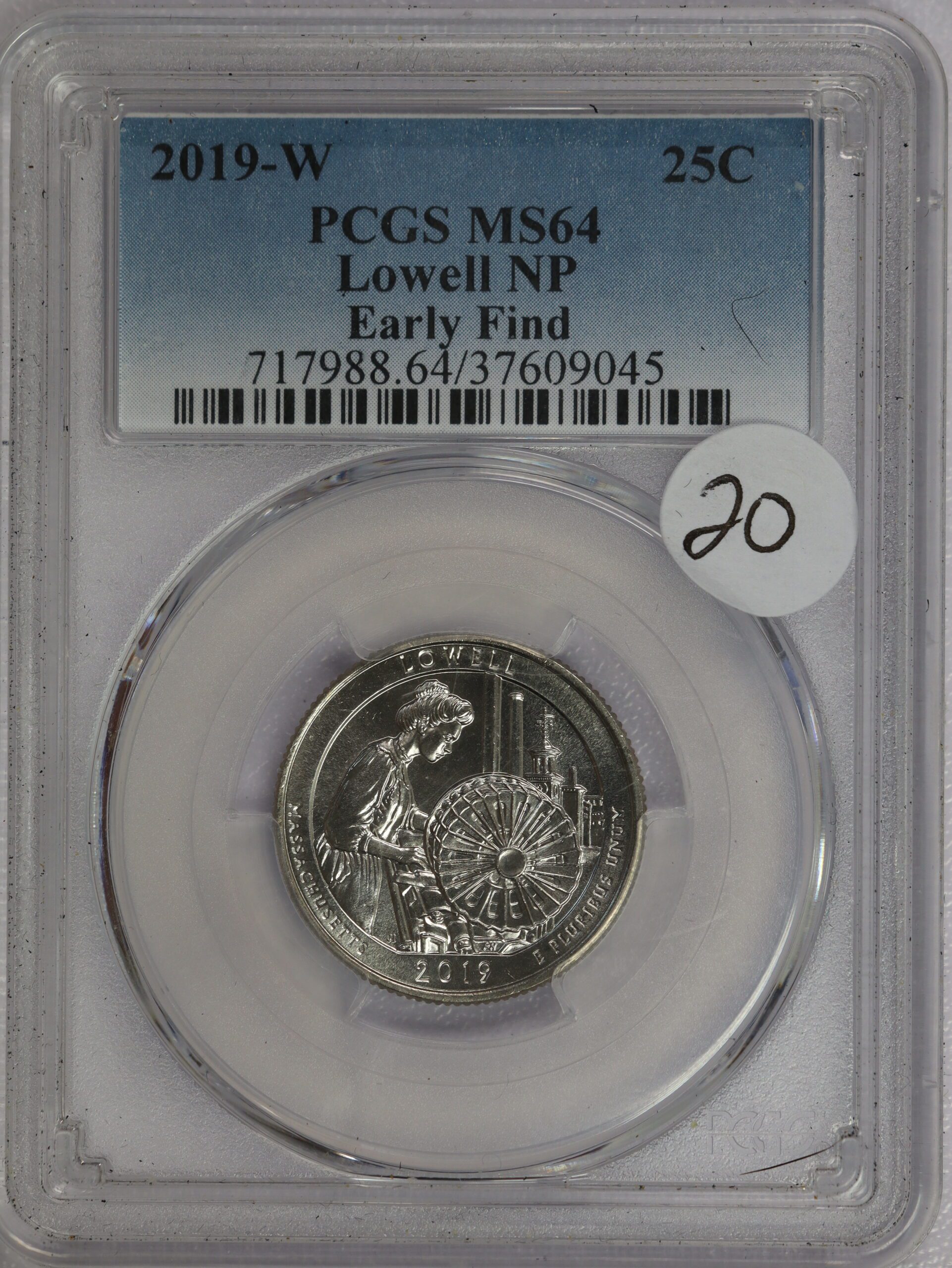 2019 W Lowell Quarter MS64 PCGS
