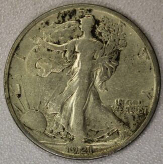 1921-D Walking Liberty Half Dollar Very Good Cleaned