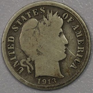 Auction - 1913 S Barber Dime Good