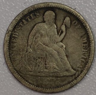 Auction - 1875 CC Above Wreath Seated Liberty Dime