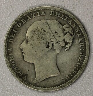 1883 Great Britain One Shilling Queen Victoria Circulated