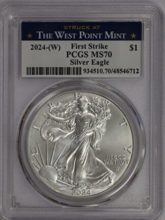 2024 (W) Silver Eagle First Strike Blue MS70 PCGS