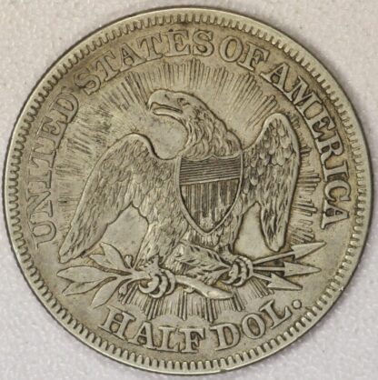 1853 With Arrows & Rays Seated liberty Half Dollar Choice Very