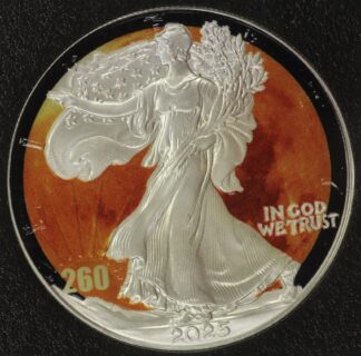 AUCTION- 2025 Lunar Eclipse Colorized Silver Eagle