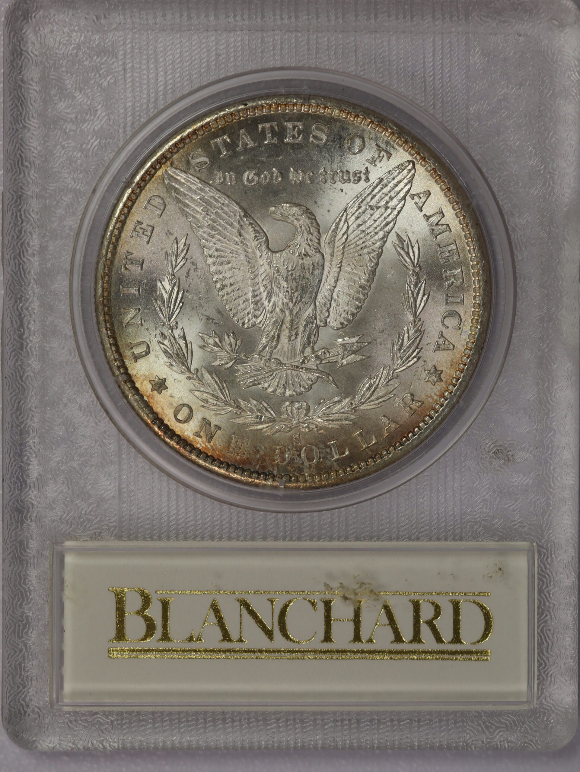 1880 S Morgan Dollar Blanchard Holder MS63 - Image 2