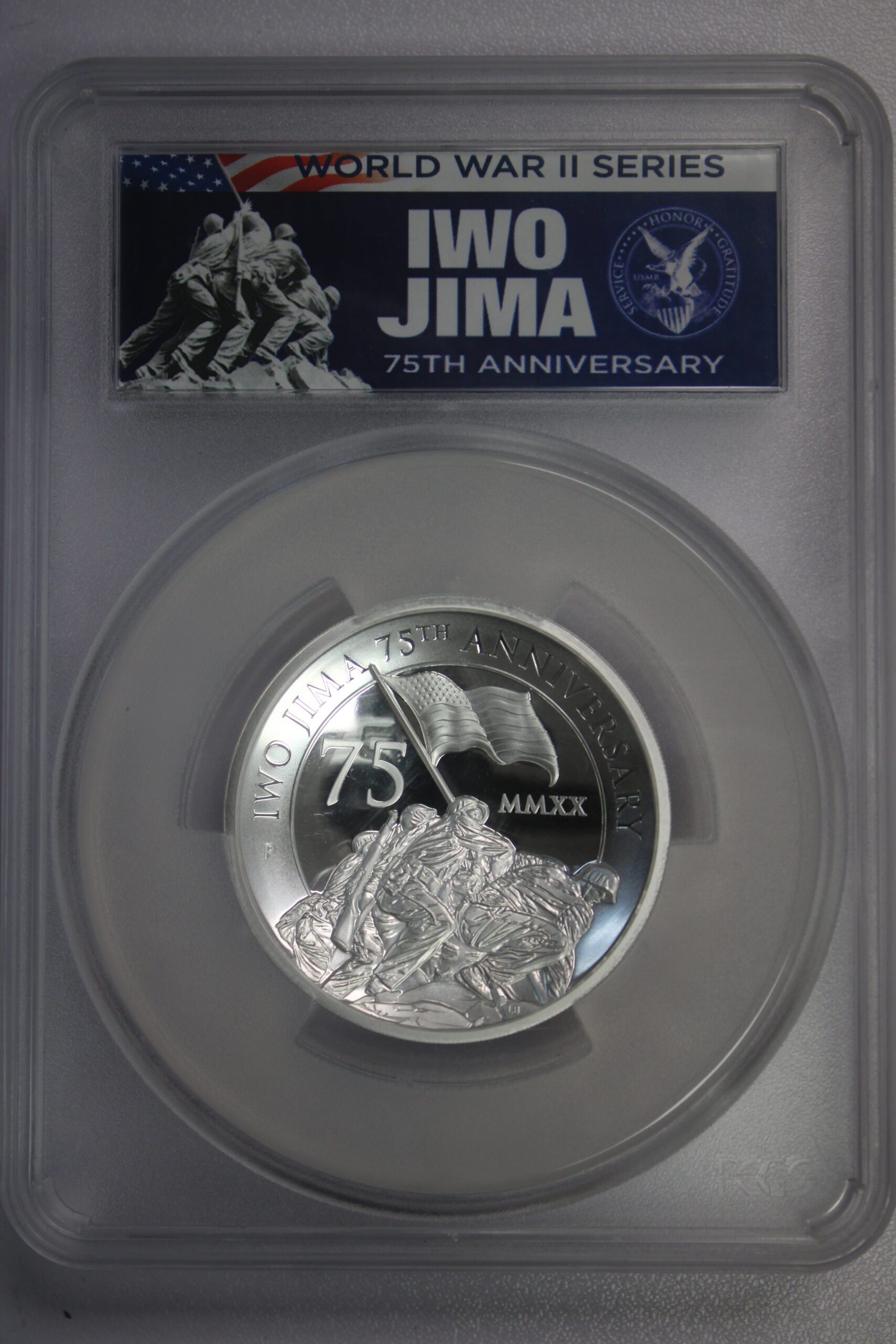 2020 P Tuvalu $5 Iwo Jima 75TH Anniv. 5 oz Silver PR69 DCAM PCGS