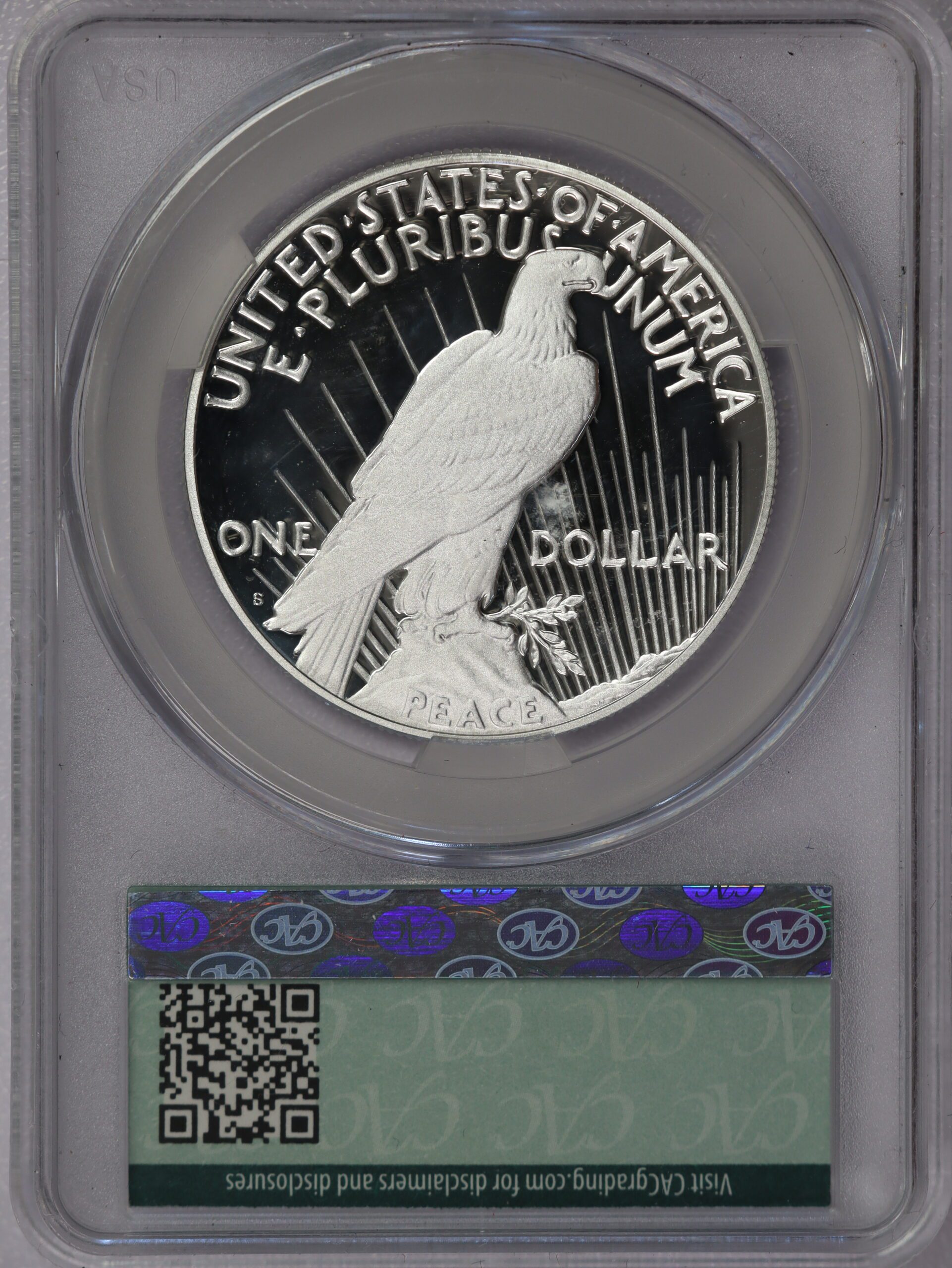 2023 S Peace Dollar PR70 Advanced Delivery CACG - Image 3