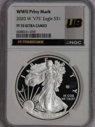 2020 W V75 Privy Silver Eagle NGC PF70 UB