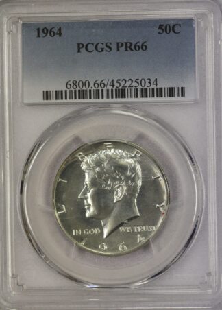 AUCTION-   1964 Kennedy Half Dollar PCGS PR66
