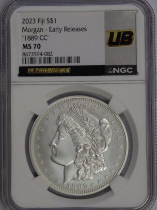 2023 "1889 CC Morgan Dollar" Fiji .999 Troy oz Silver MS70 NGC UB