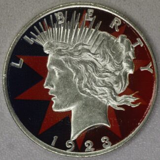 AUCTION-   1923 Colorized Peace Dollar