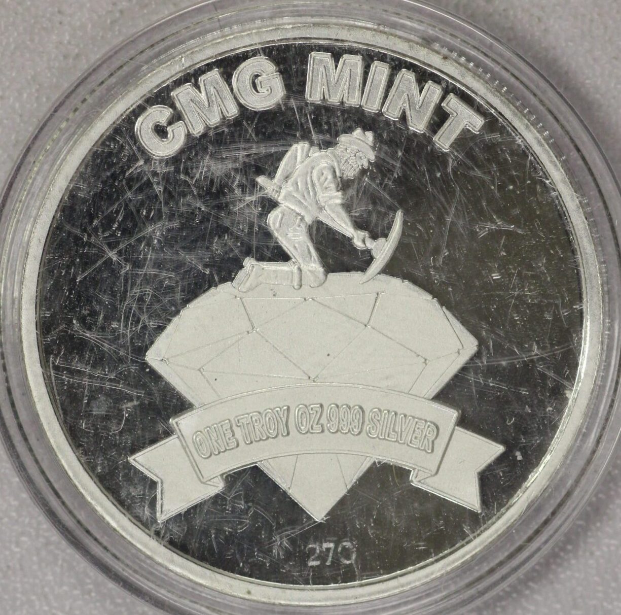 AUCTION- CMG Mint .999 Silver Round Everything is Bigger in Texas W/Case - Image 2
