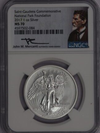 2017 Saint Gaudens Comm 1 oz Silver MS70 NGC
