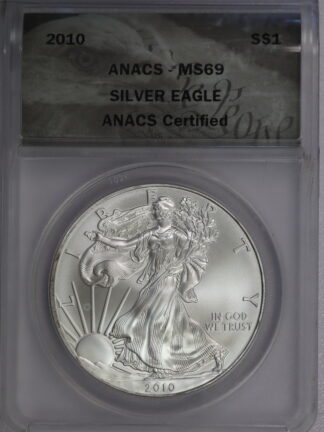 2016 (S) Silver Eagle MS69 ANACS Eagle Brown Label