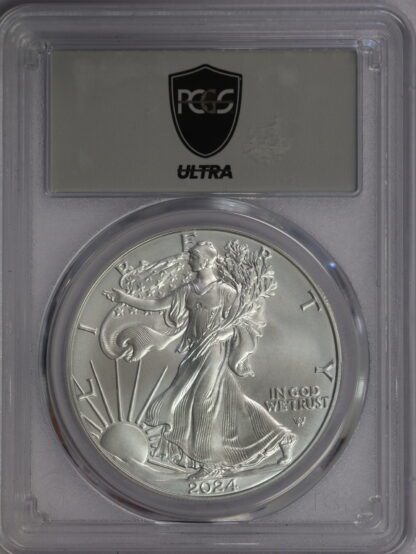 2024 W Silver Eagle Burnished SP70 PCGS Ultra Plain (Clear) Holder