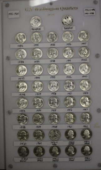 1932 to 1964 UNC & Proof Quarter Collection In Capital Holder 42 Coins
