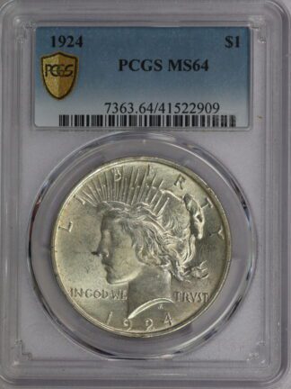 1924 Peace Dollar PCGS MS64 Lightly Toned (41522909)