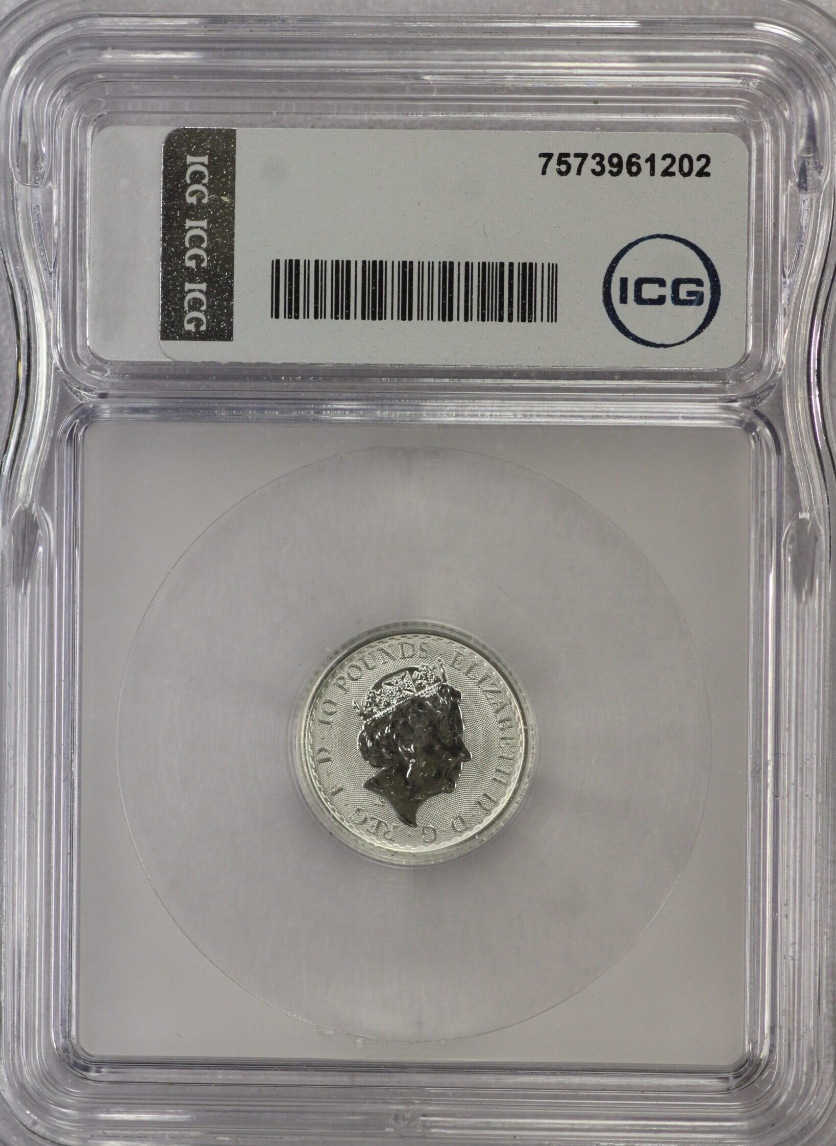 2020 Great Britain 10 Pounds 1/10 OZ Platinum Britannia IGC MS68 - Image 2