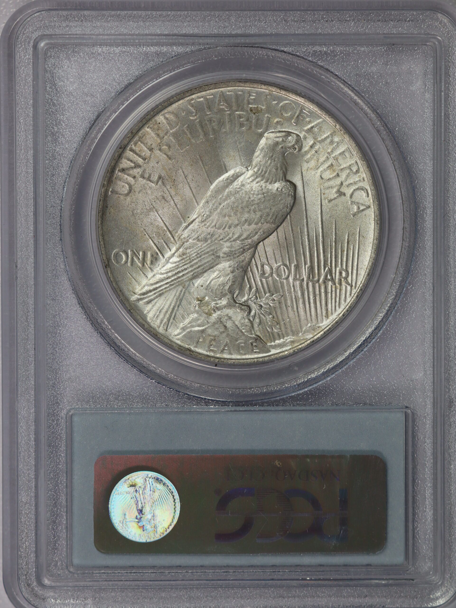 1923 Peace Dollar PCGS MS62 Toned (12986637) - Image 2