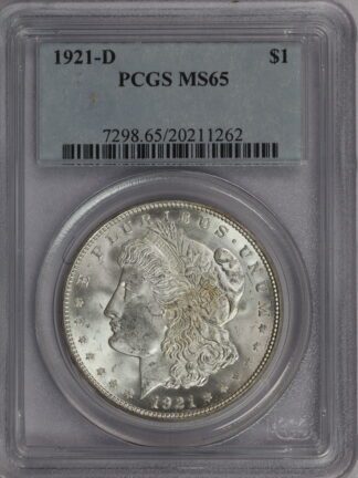 1921 D Morgan Dollar PCGS MS65