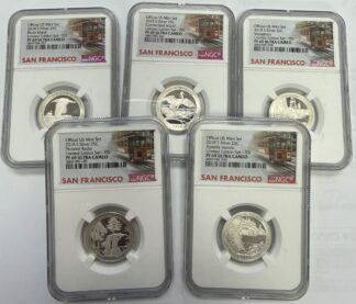 2018 S Quarter Proof Silver Set 5 Coin SET PR69 NGC