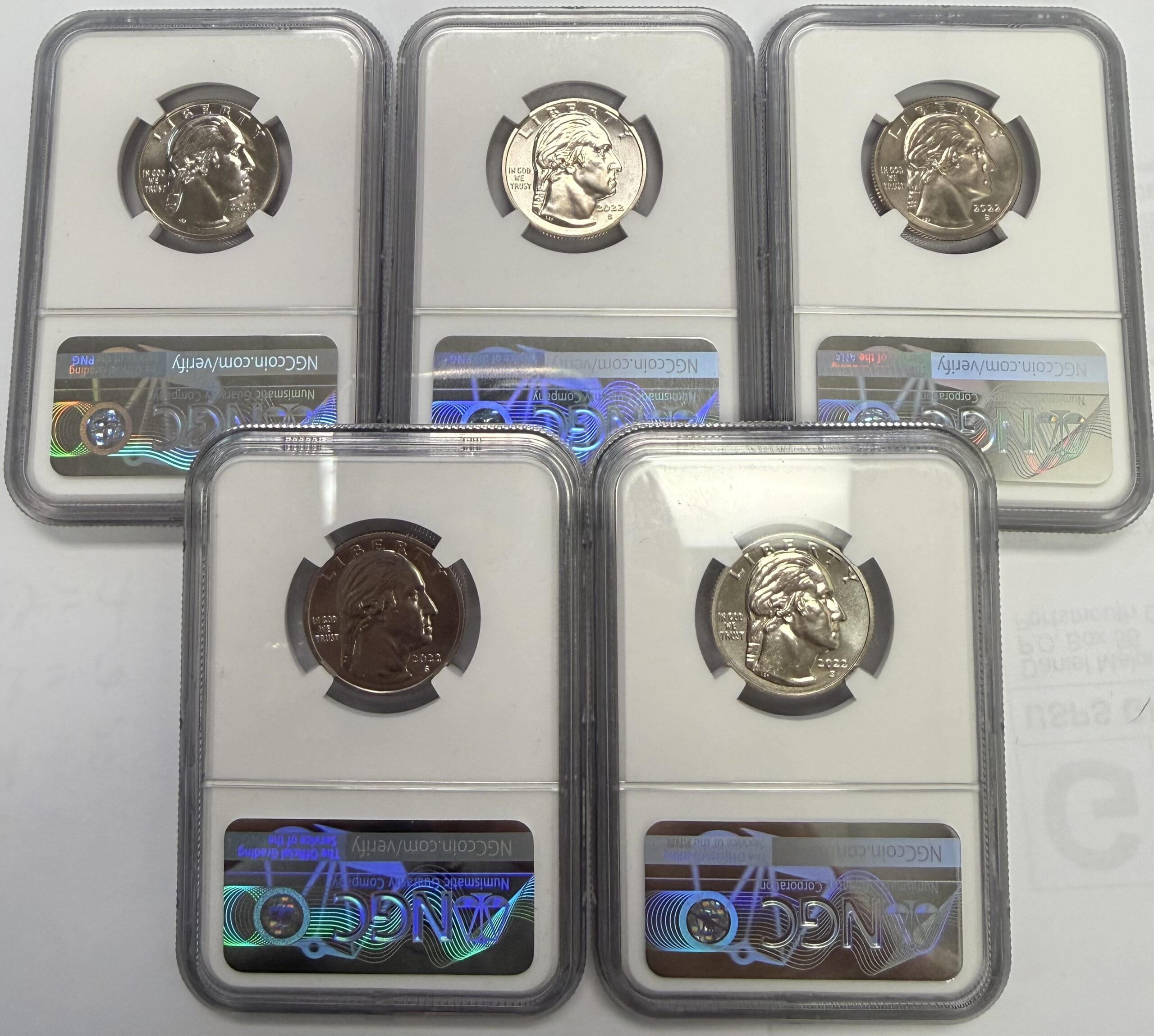 2022 S Women Quarter UNC CladSet 5 Coin SET MS67 NGC - Image 3