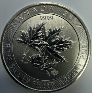 2017 Canada Maple Leafs 1 1/2 Oz .9999 Fine Silver