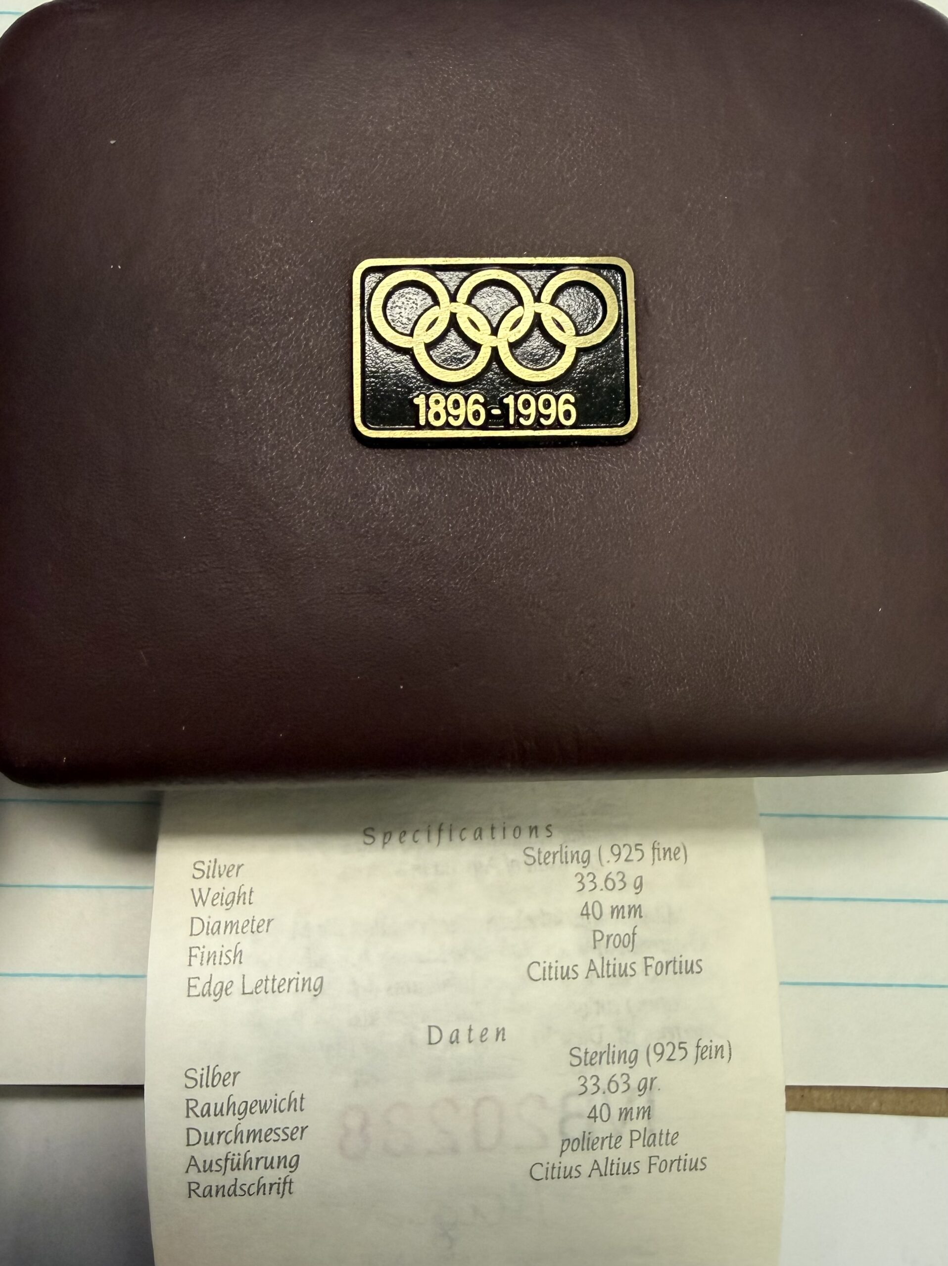 1995 200 Shillings .925 Silver 33.63 grams The Rhythmic Gymnast - Image 4