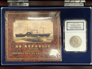 1858 O Seated Half Dollar SS Republic Shipwreck Effect NGC Box & Paperwork