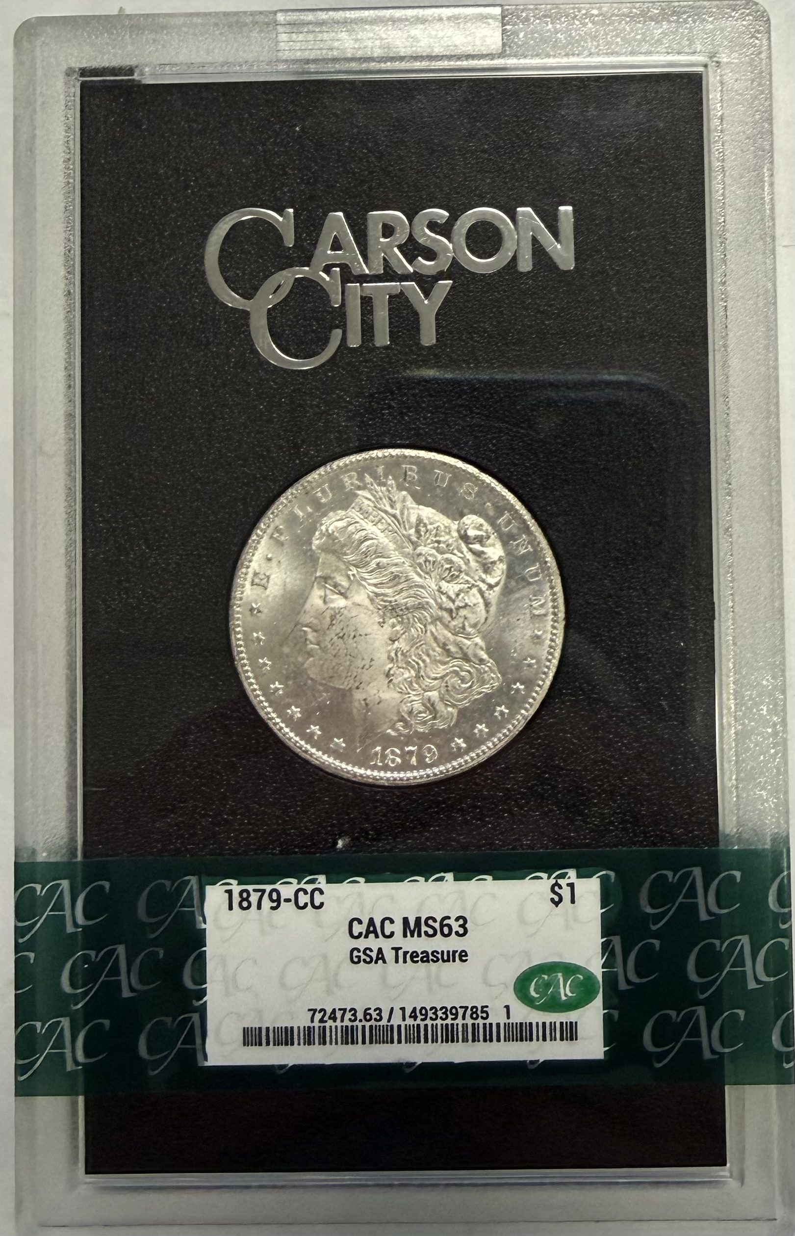 1879 CC Morgan Dollar GSA MS63 CAC