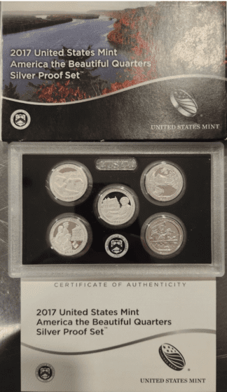 2017 S America The Beautiful Silver Quarter Proof Set DCAM