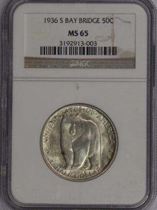 1936 S Bay Bridge San Francisco California Half Dollar Commemorative MS65 NGC