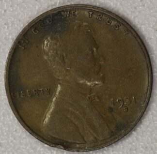 AUCTION-   1931-S Lincoln Cent Corrosion Spots on Obverse