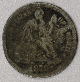 AUCTION-   1879 Seated Liberty Dime Poor Condition