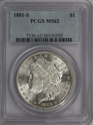Auction - 1881 S Morgan Dollar MS62 PCGS